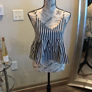 Cute striped crop top (never worn)
